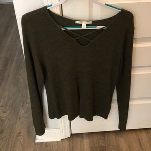 Green Knit Top